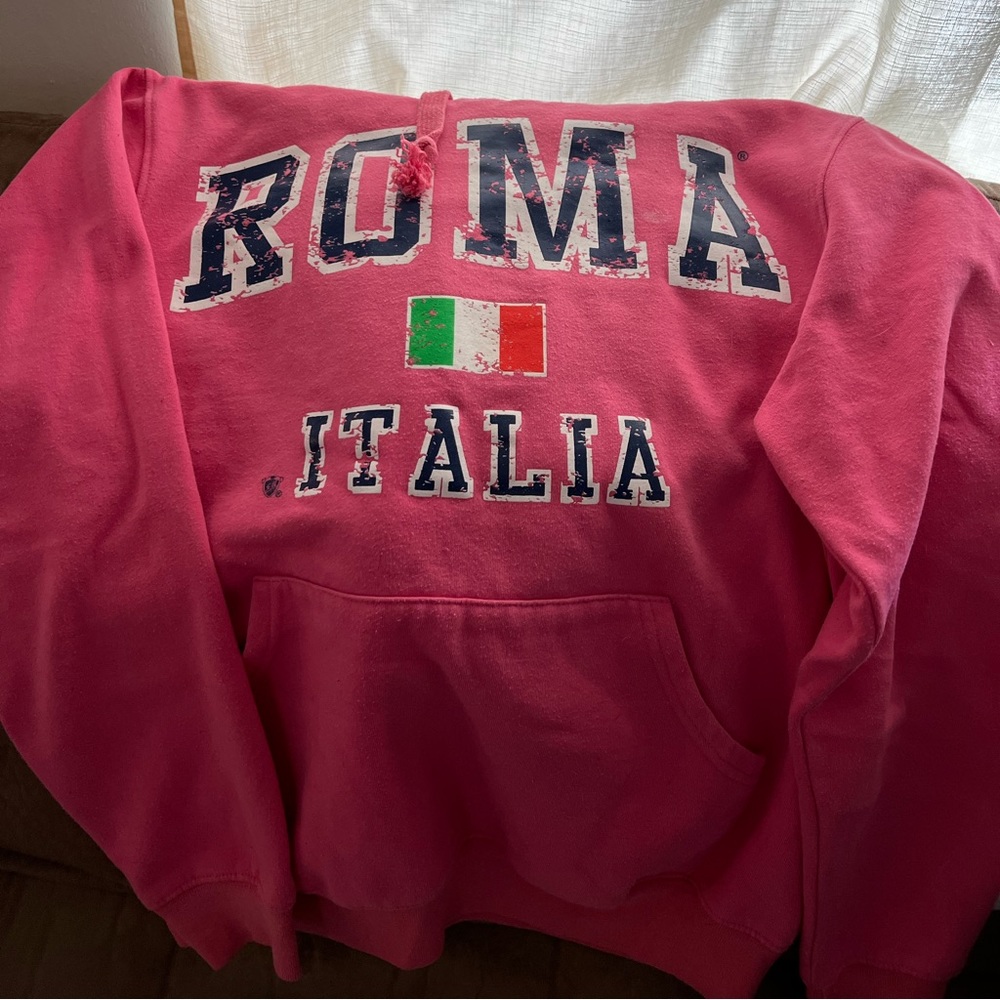 Hot pink, Men’s size Medium Roma sweatshirt purchased in Italy